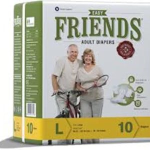 FRIENDS ADULT DIAPERS EASY PACKS 10 PCS LARGE