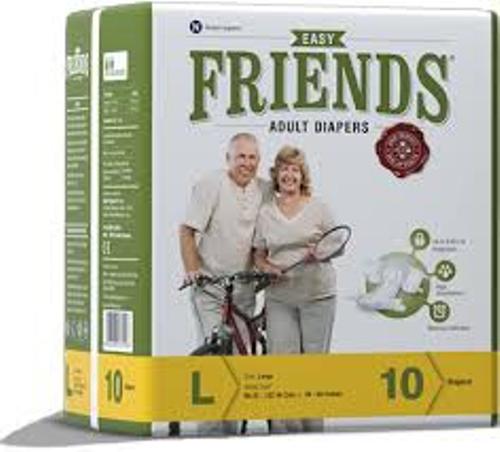 FRIENDS ADULT DIAPERS EASY PACKS 10 PCS LARGE