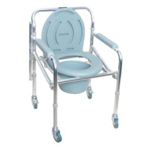 Karma Rainbow 5 Foldable Aluminium Commode Chair with Wheels